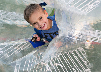 Kids bubble soccer