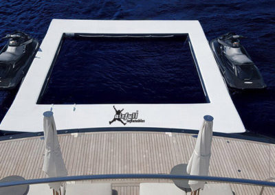 inflatable pool and dock for boats and yachts