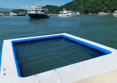 inflatable pool and dock for boats and yachts
