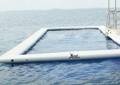inflatable pool and dock for boats and yachts