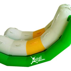 Inflatable water floating seesaw