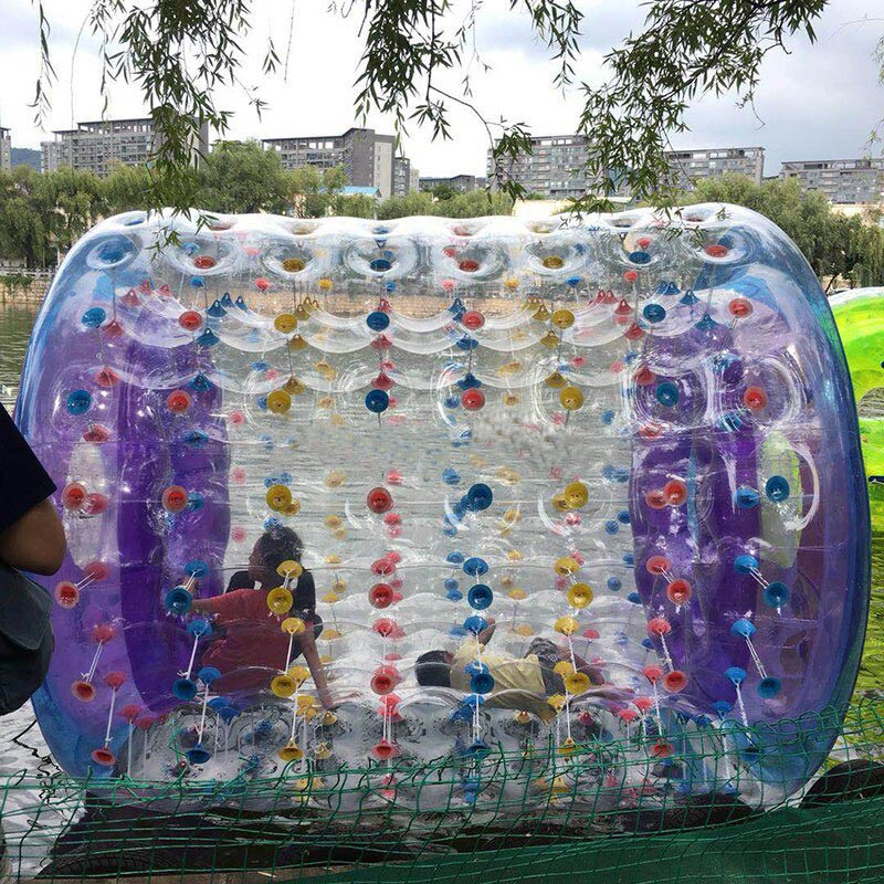 Rullo D'Acqua Gonfiabile Gigante 120cm, Ruota Idraulica Per Piscina E Spiaggia, Giocattolo Estivo PVC