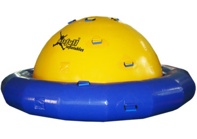 Inflatable floating spinning planet