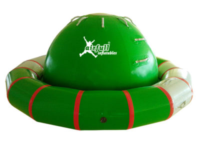Inflatable floating spinning planet
