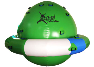 Inflatable floating spinning planet