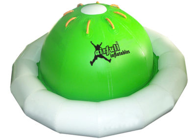Inflatable floating spinning planet