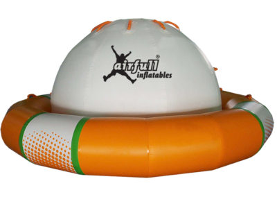 Inflatable floating spinning planet