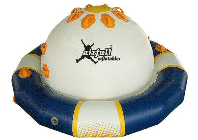 Inflatable floating spinning planet