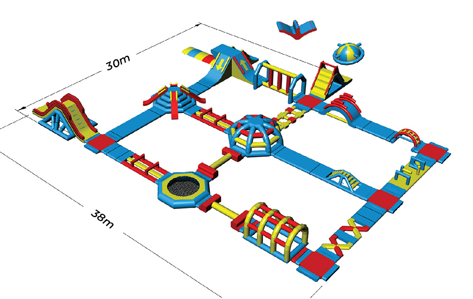Inflatable water park