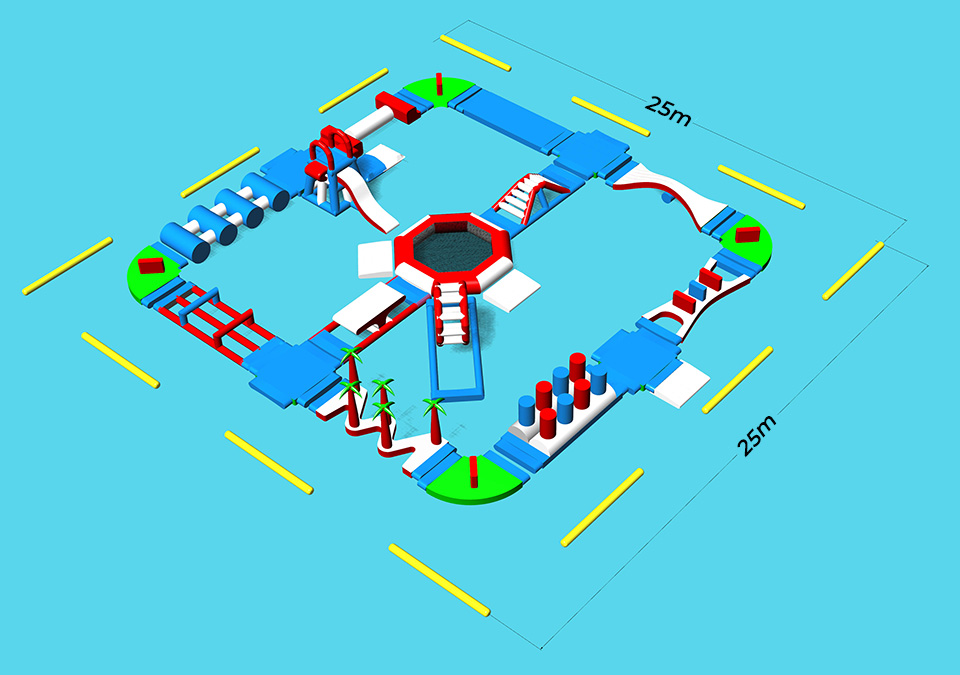 Inflatable water park
