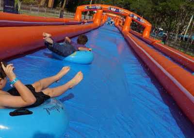 Giant water slide for streets