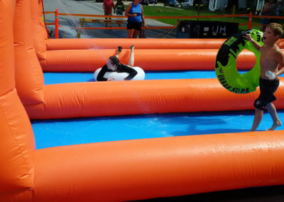 Giant water slide for streets