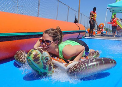Giant water slide for streets