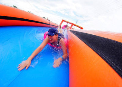 Giant water slide for streets