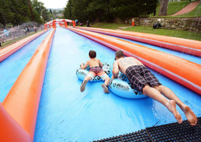 Giant water slide for streets