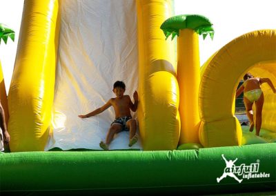 Inflatable water combo slide