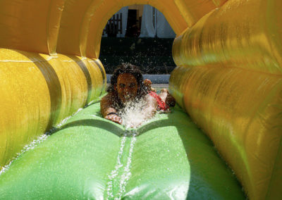 Inflatable water combo slide