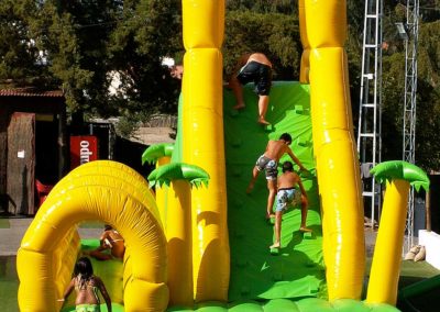 Inflatable water combo slide