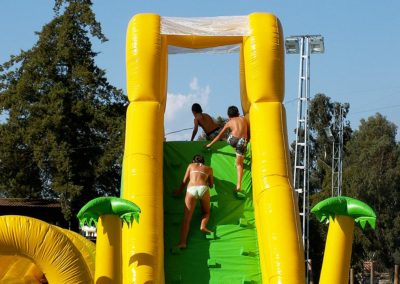 Inflatable water combo slide