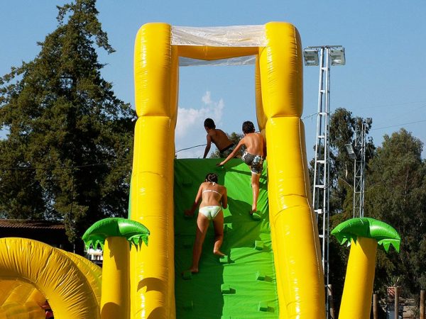 Inflatable water combo slide