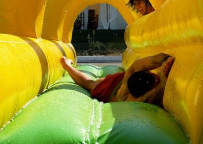 Inflatable water combo slide