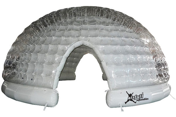 Inflatable dome igloo tent