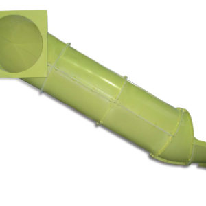 Elbow tube slide for playgrounds