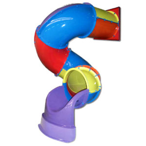 Escorrega em tubo espiral para playgrounds
