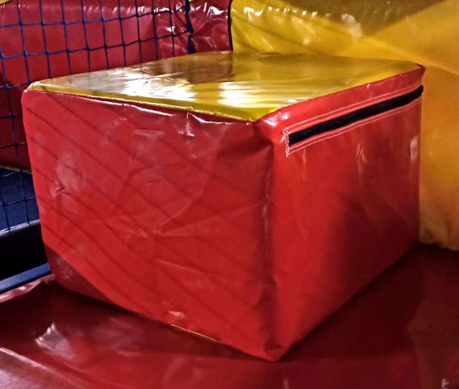 Cube foam for indoor playgrounds