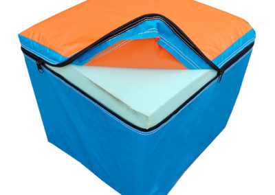 Cube foam for indoor playgrounds