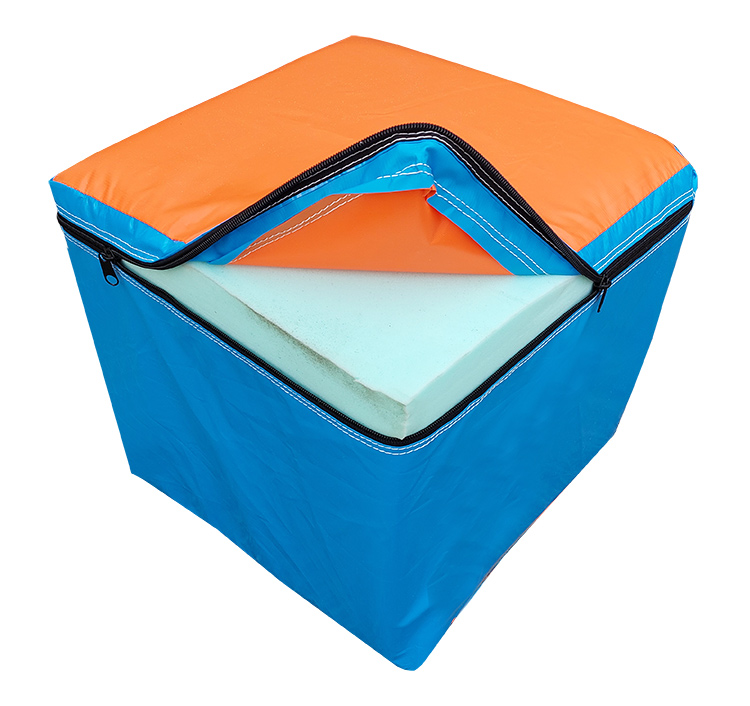 Cube foam for indoor playgrounds