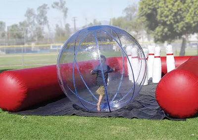 Human inflatable bowling