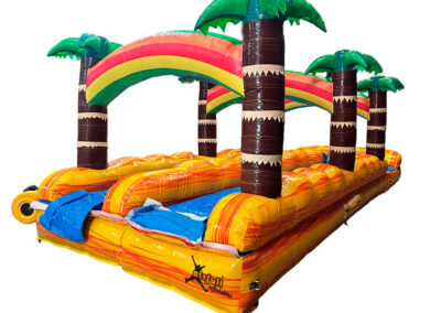 Palm inflatable water horizontal slider