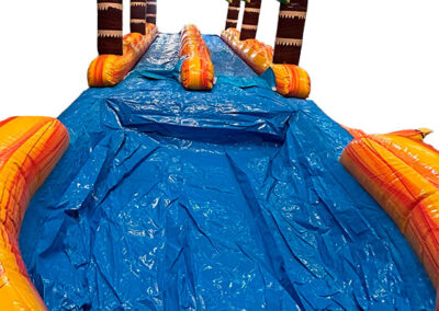 Palm inflatable water horizontal slider