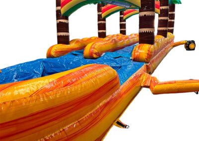 Palm inflatable water horizontal slider