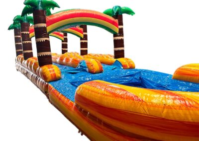 Palm inflatable water horizontal slider