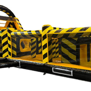 Black yellow obstacle course