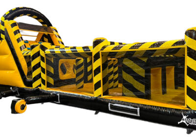 Black yellow obstacle course