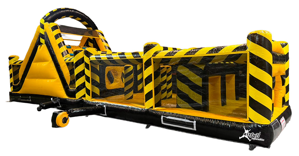 Black yellow obstacle course