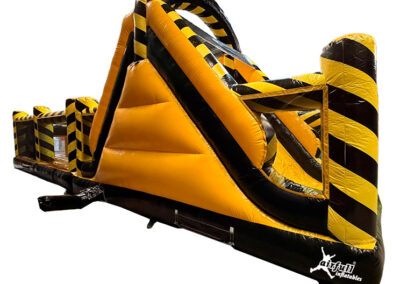 Black yellow obstacle course