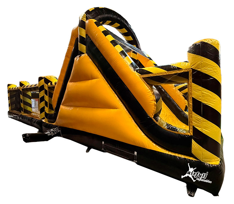 Black yellow obstacle course